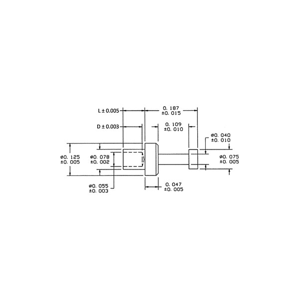 Concord Electronics MIL NON-INS TURRET TERM, 0.265" L, 0.082" ±, 15-102-1-088-100 15-102-1-088